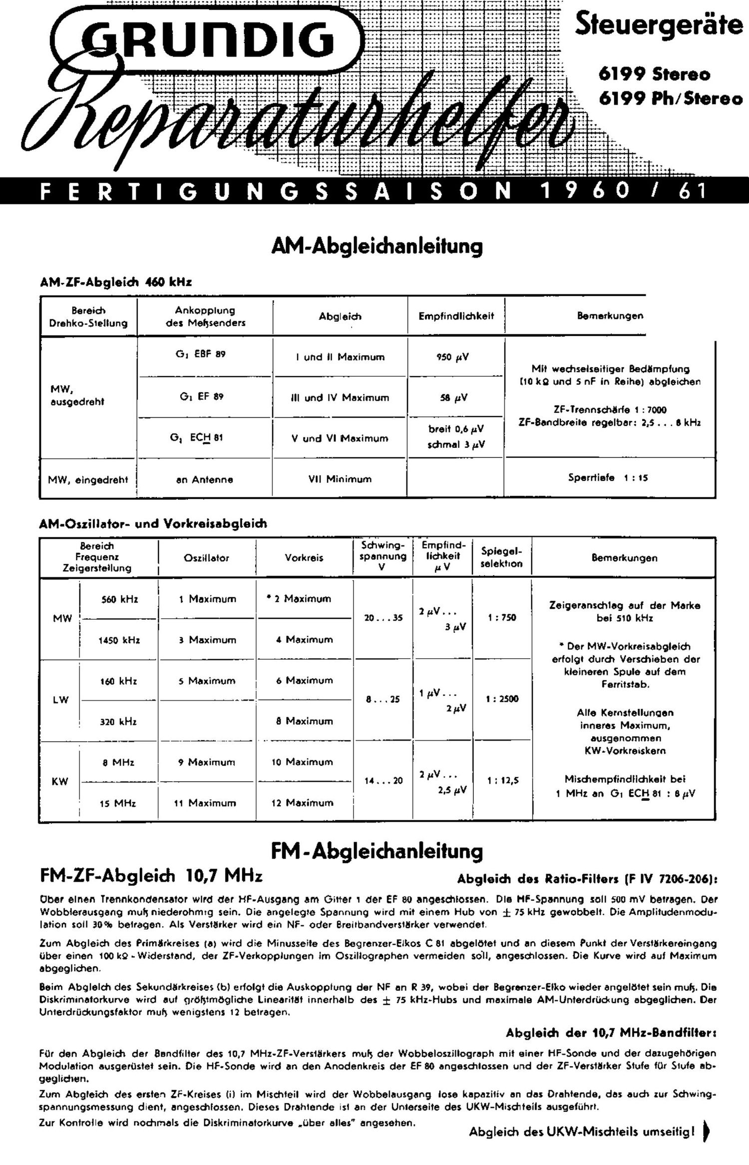 Grundig 6199 PH Service Manual