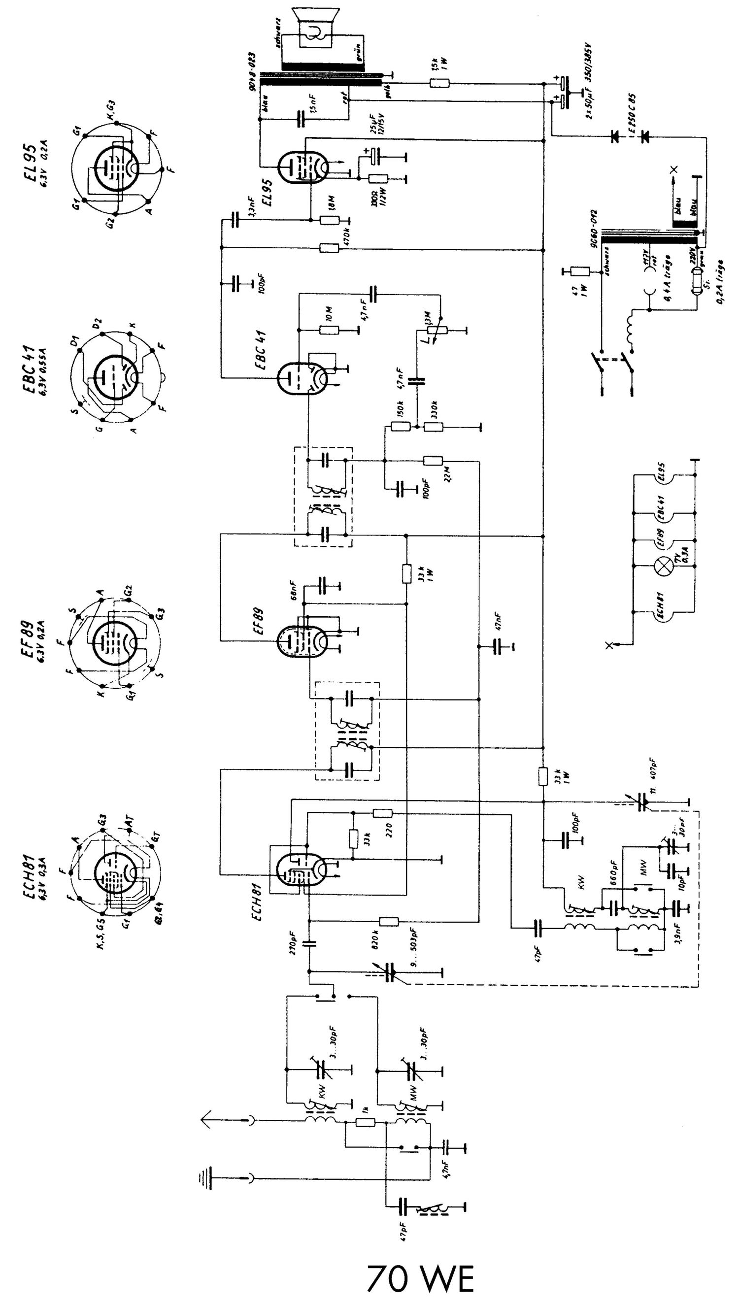 Grundig 70 WE Schematic