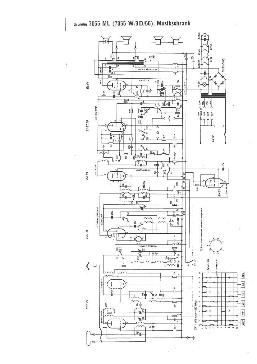 Grundig 7055 W 3 D Schematic