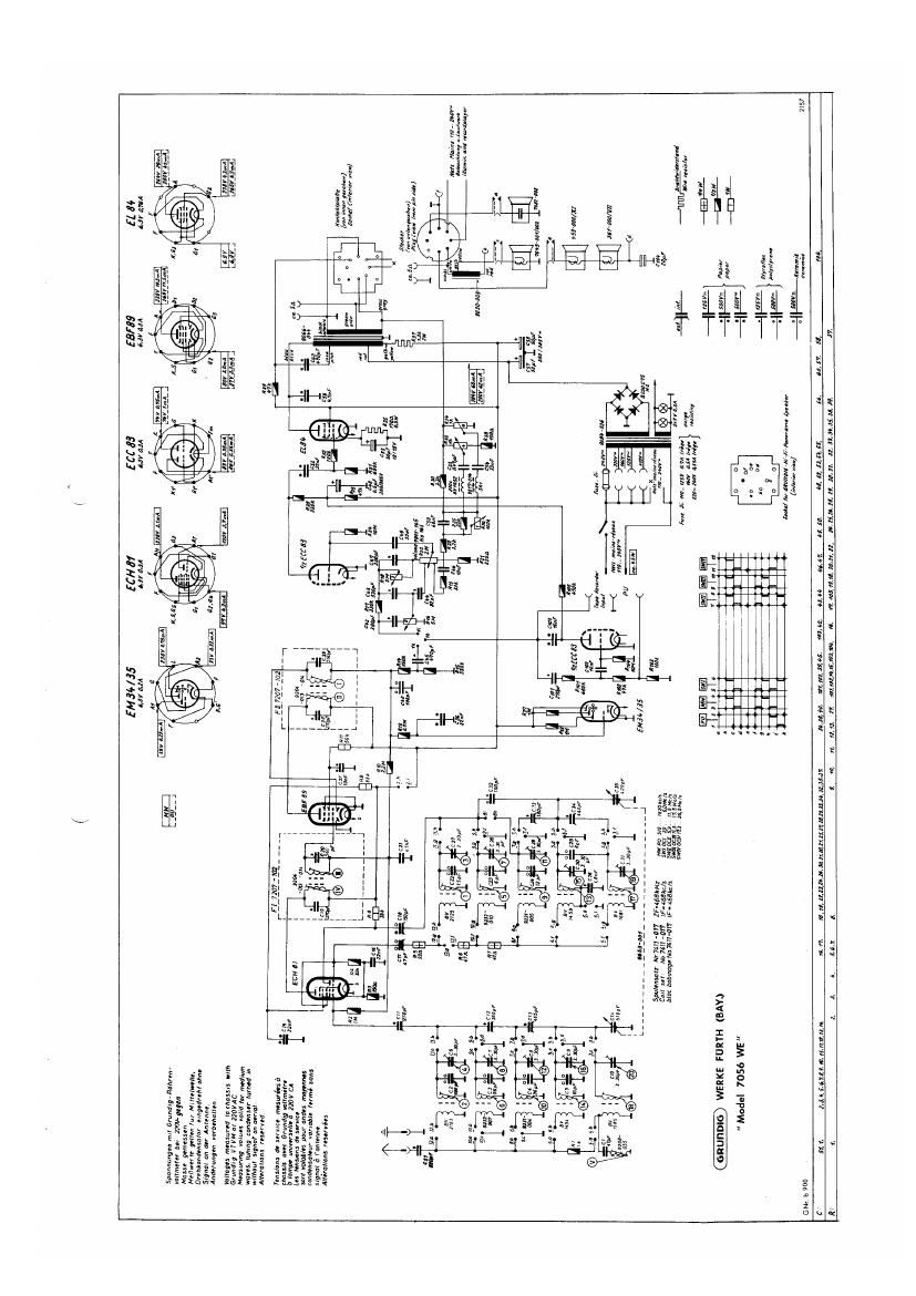 Grundig 7056 WE Schematic