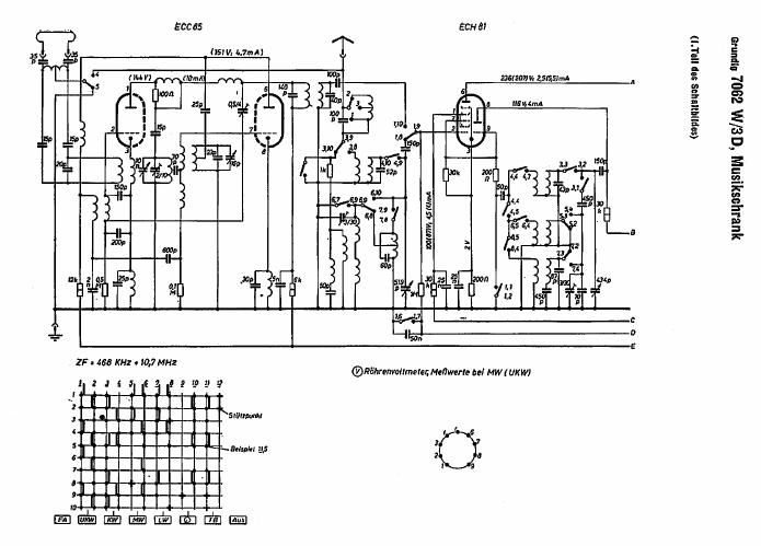 Grundig 7062 W Schematic