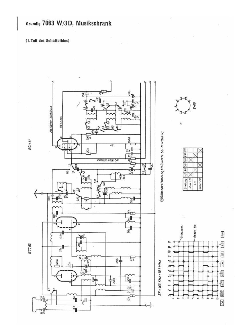 Grundig 7063 W 3 D Schematic