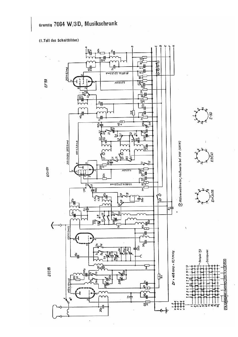 Grundig 7064 W 3 D Schematic