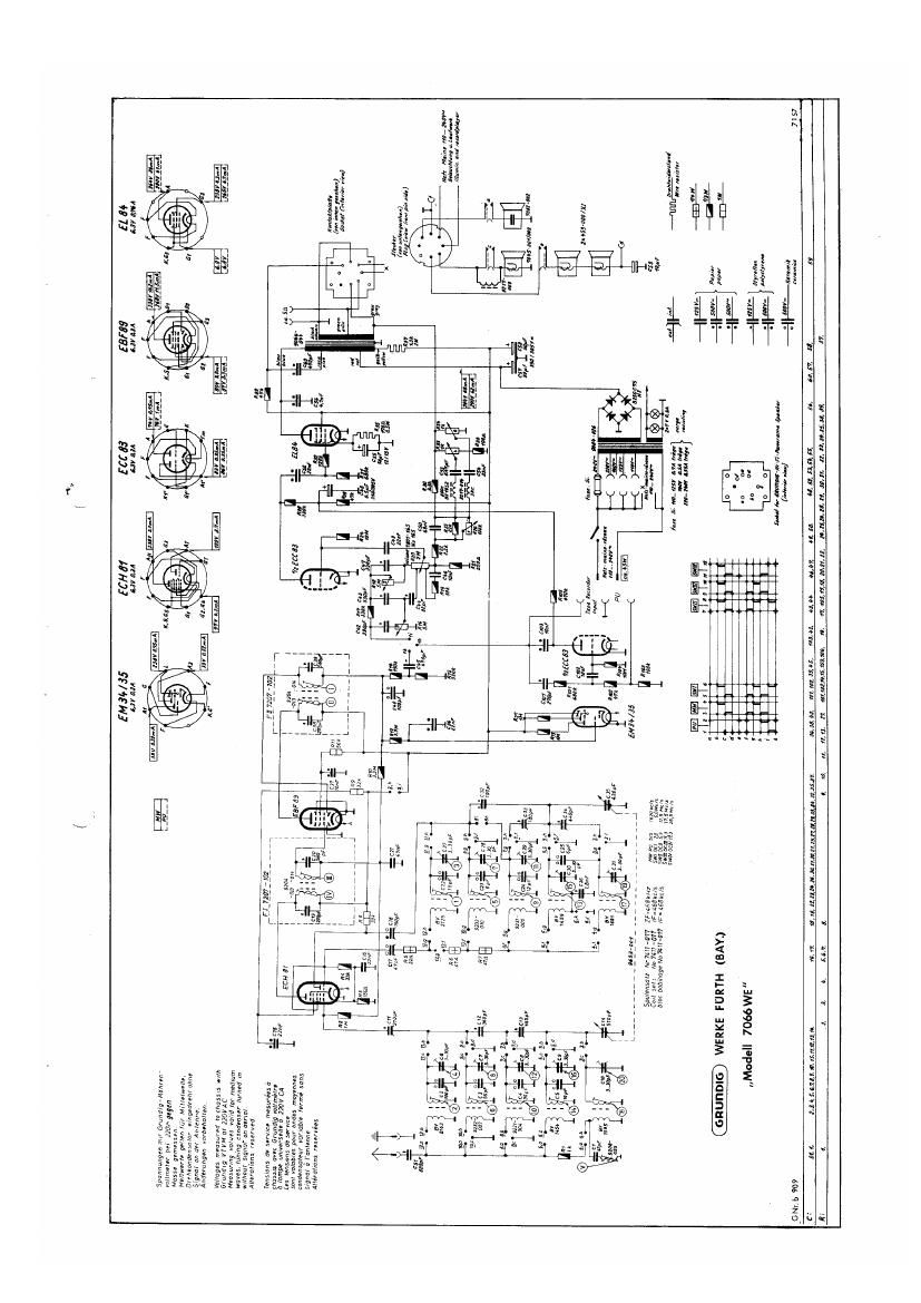 Grundig 7066 WE Schematic