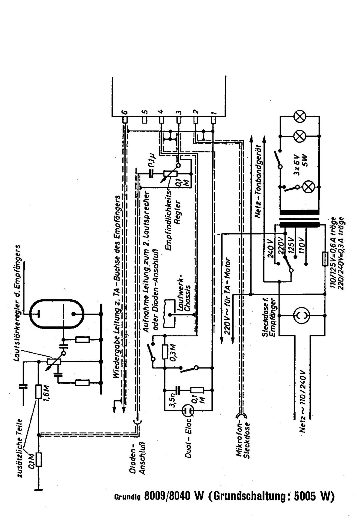 Grundig 8040 W Schematic