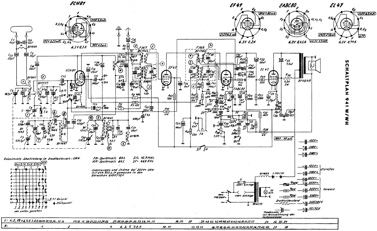 Grundig 941 W Schematic