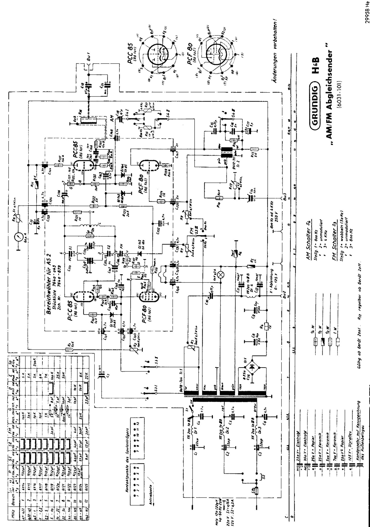 Grundig AS 2 Schematic