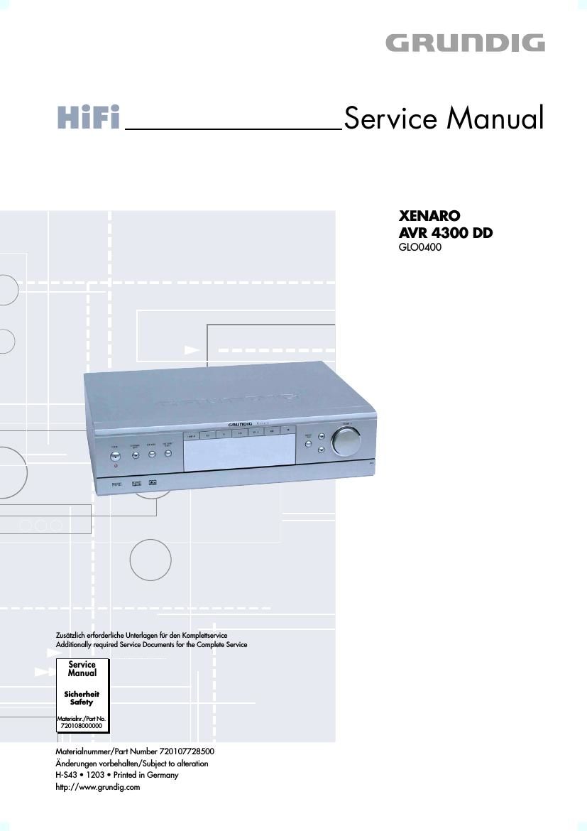 Grundig AVR 4300 DD Service Manual