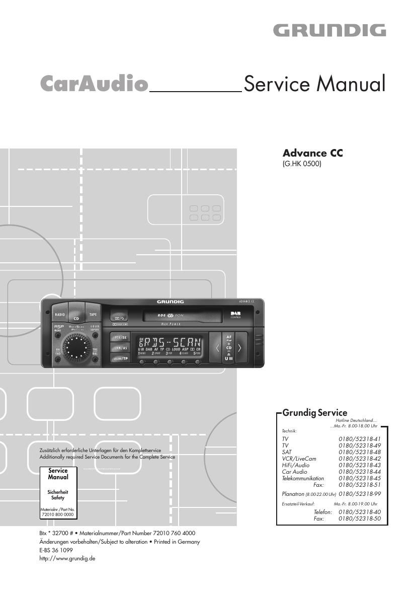 Grundig Advance CC Service Manual