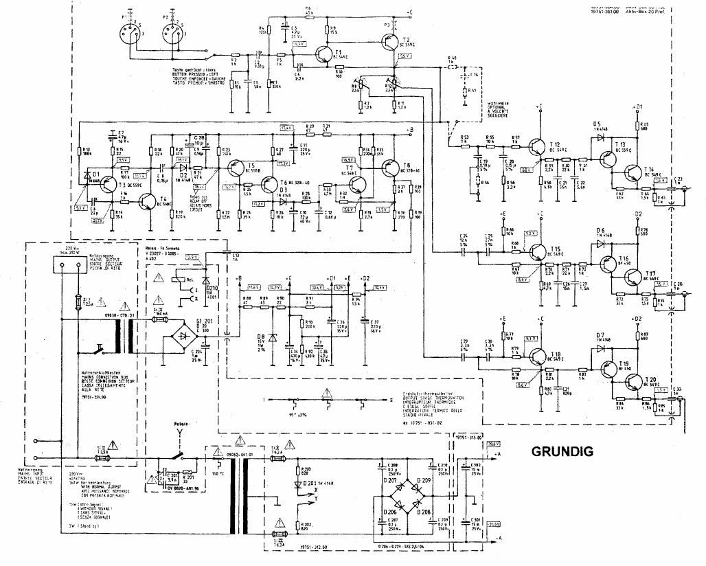 Grundig Aktiv Box 20 Schematic