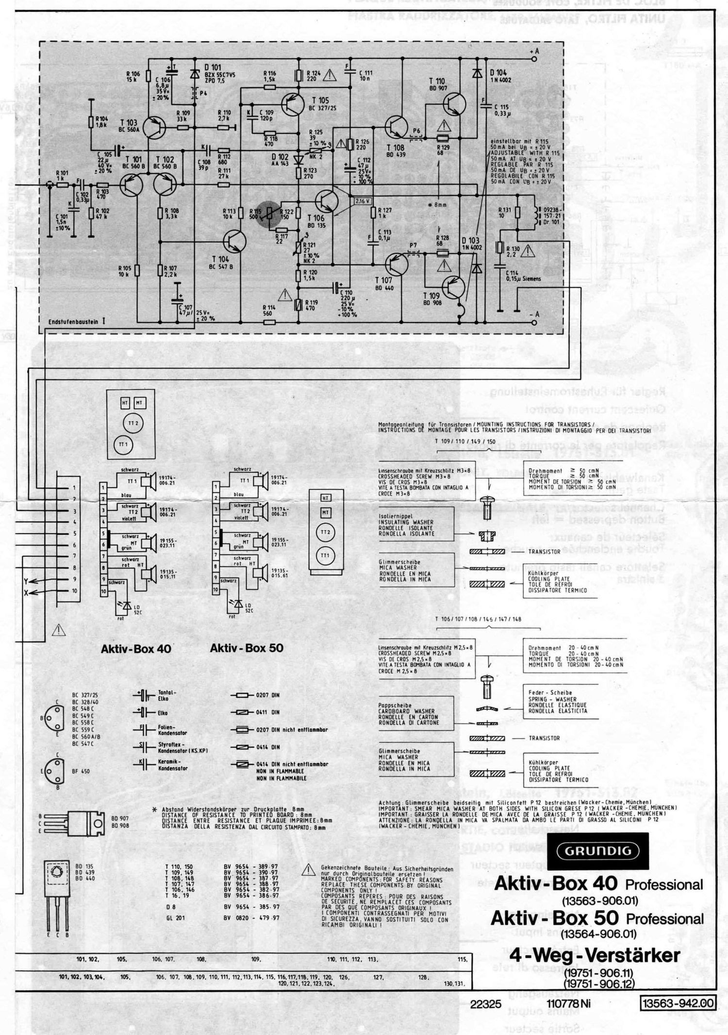 Grundig Aktiv Box 50 Service Manual