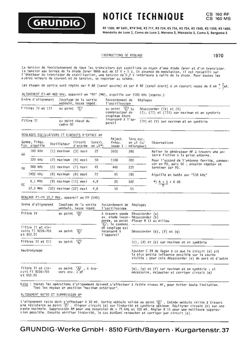 Grundig Bergamo Mk3 Service Manual