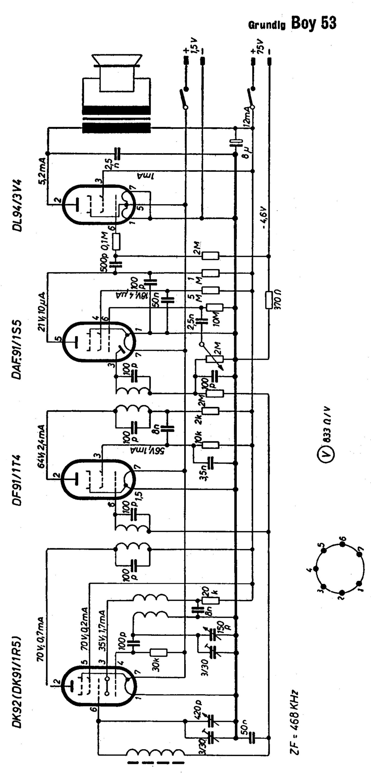 Grundig Boy 53 Schematic