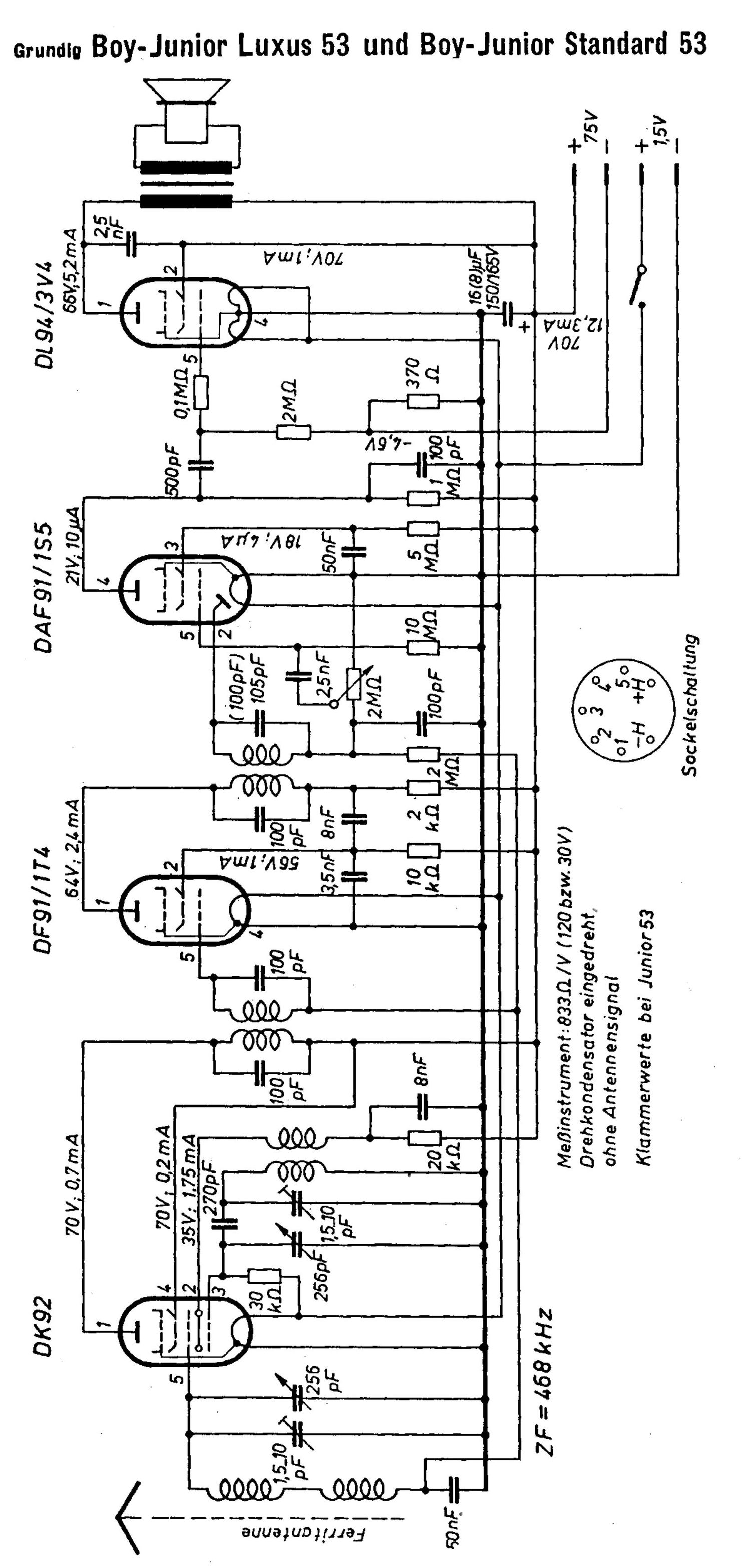 Grundig Boy Junior 53 Schematic