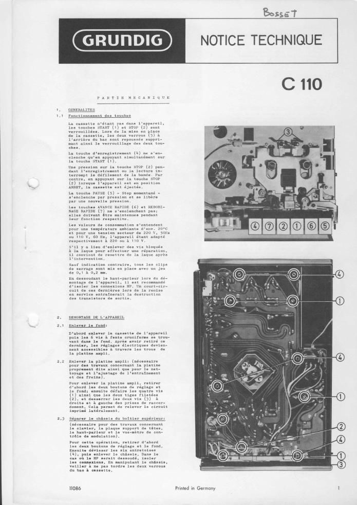 Grundig C 110 Service Manual