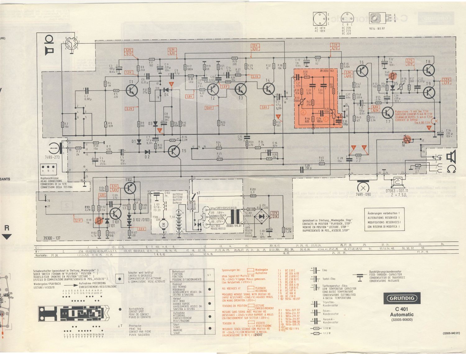 Grundig C 401 AUTOMATIC Schematic 2