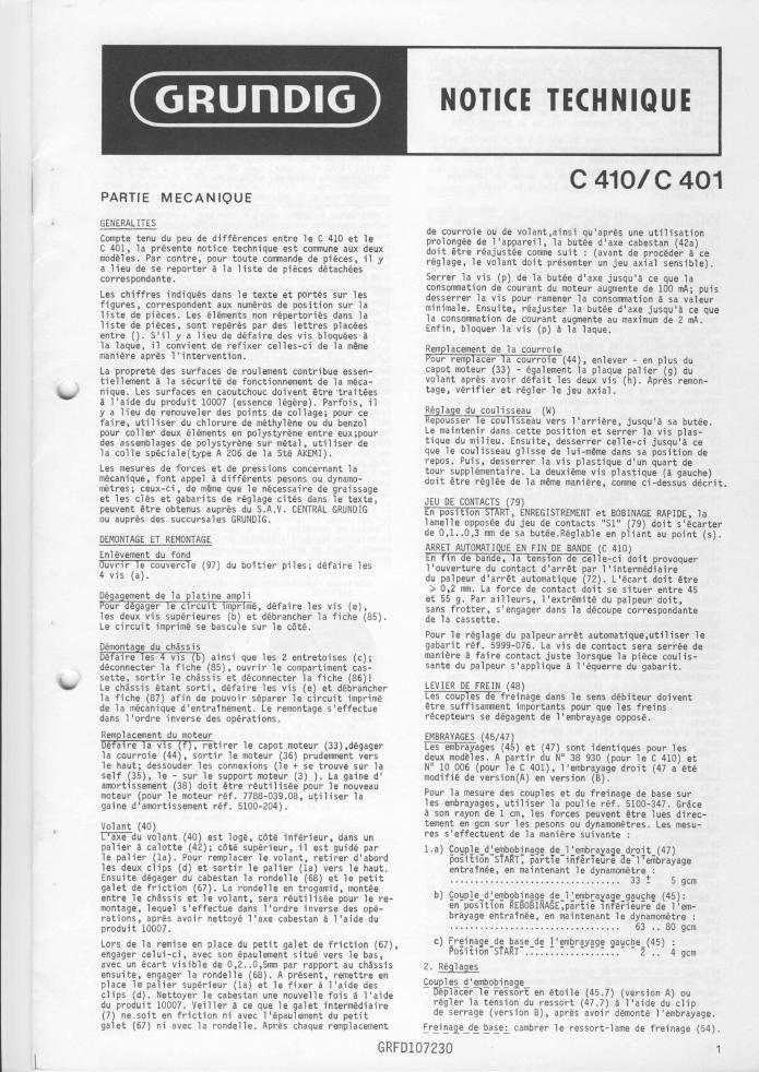 Grundig C 401 Schematic