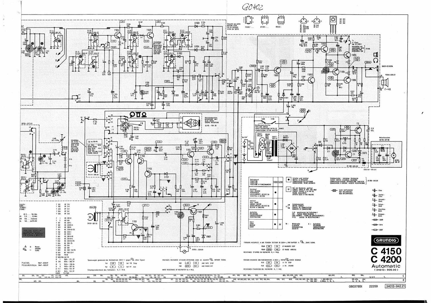 Grundig C 4150 Schematic