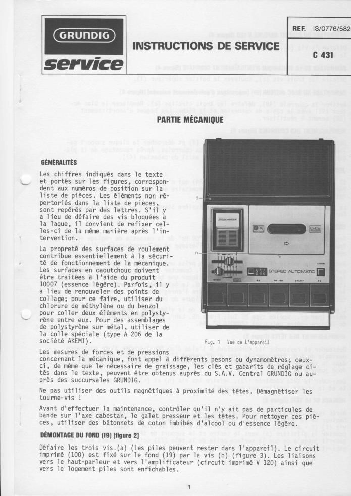 Grundig C 431 Schematic