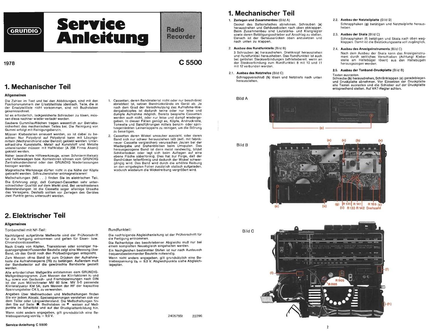 Grundig C 5500 Service Manual