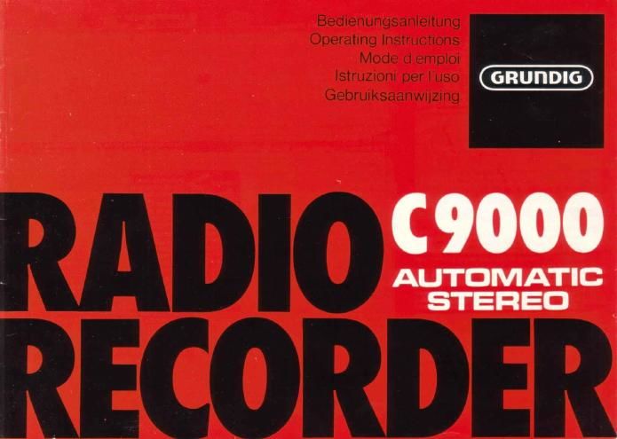 Grundig C 9000 Owners Manual