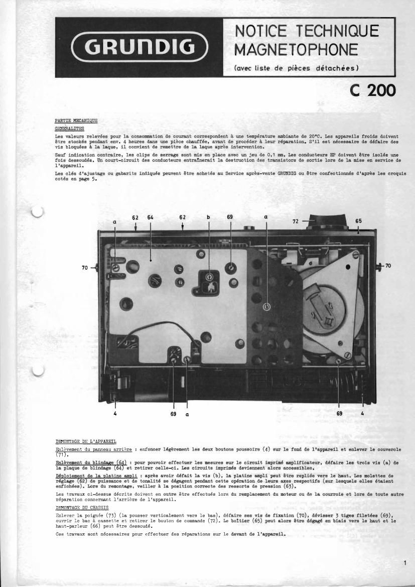 Grundig C200 Service Manual