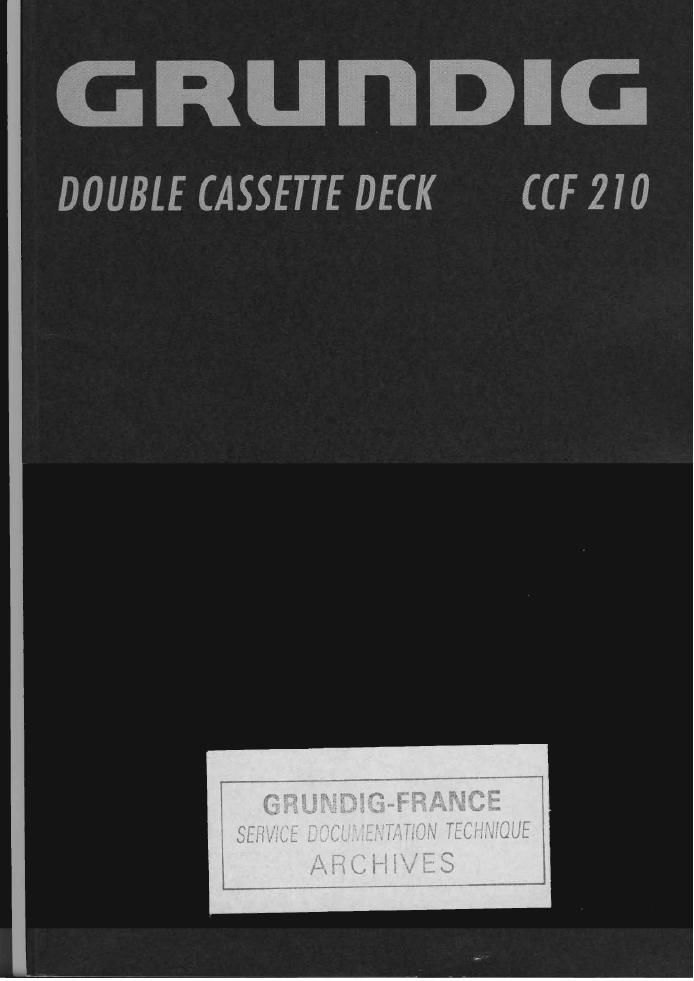 Grundig CCF 210 Owners Manual