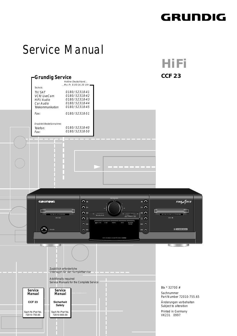 Grundig CCF 23 Service Manual