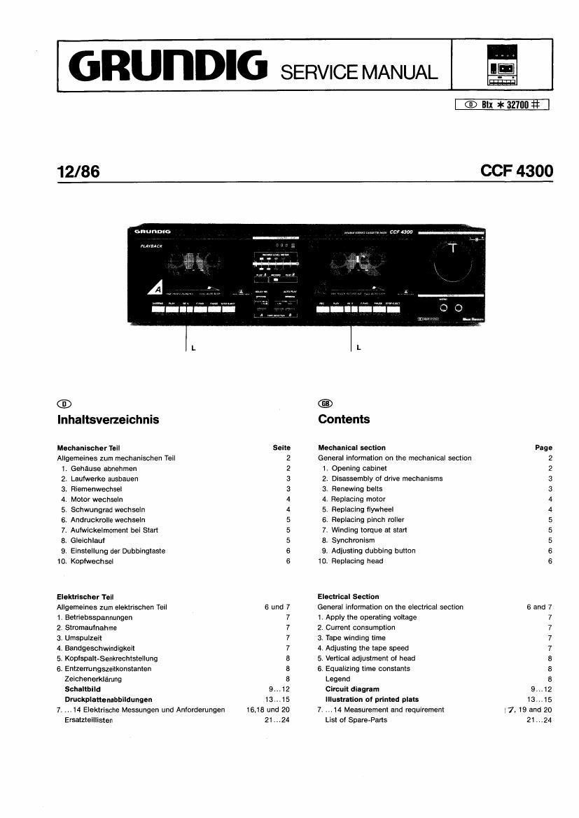 Grundig CCF 4300 Service Manual