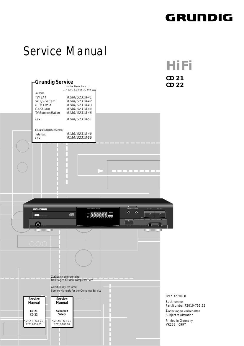 Grundig CD 21 Service Manual