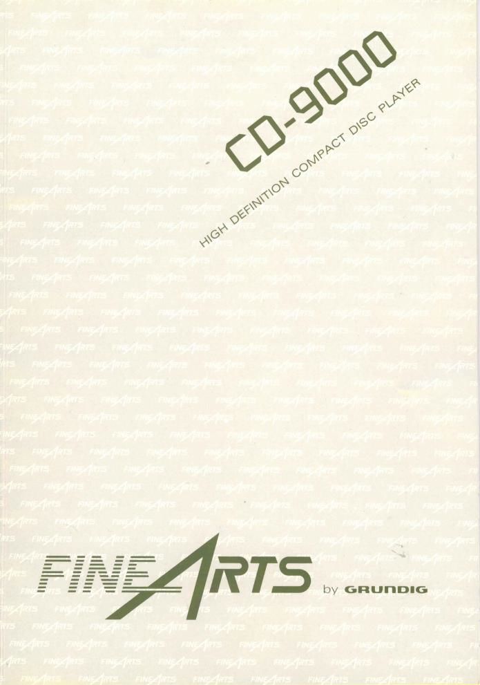 Grundig CD 9000 Owners Manual