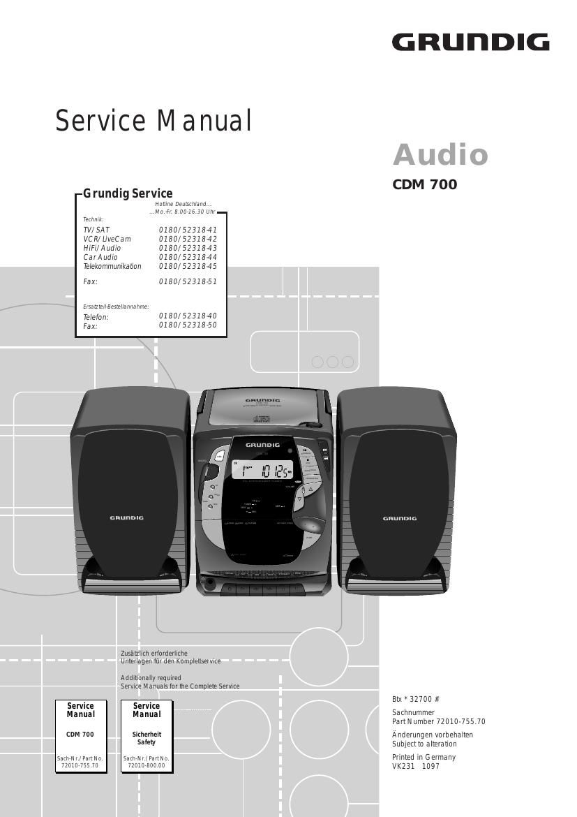 Grundig CDM 700 Service Manual