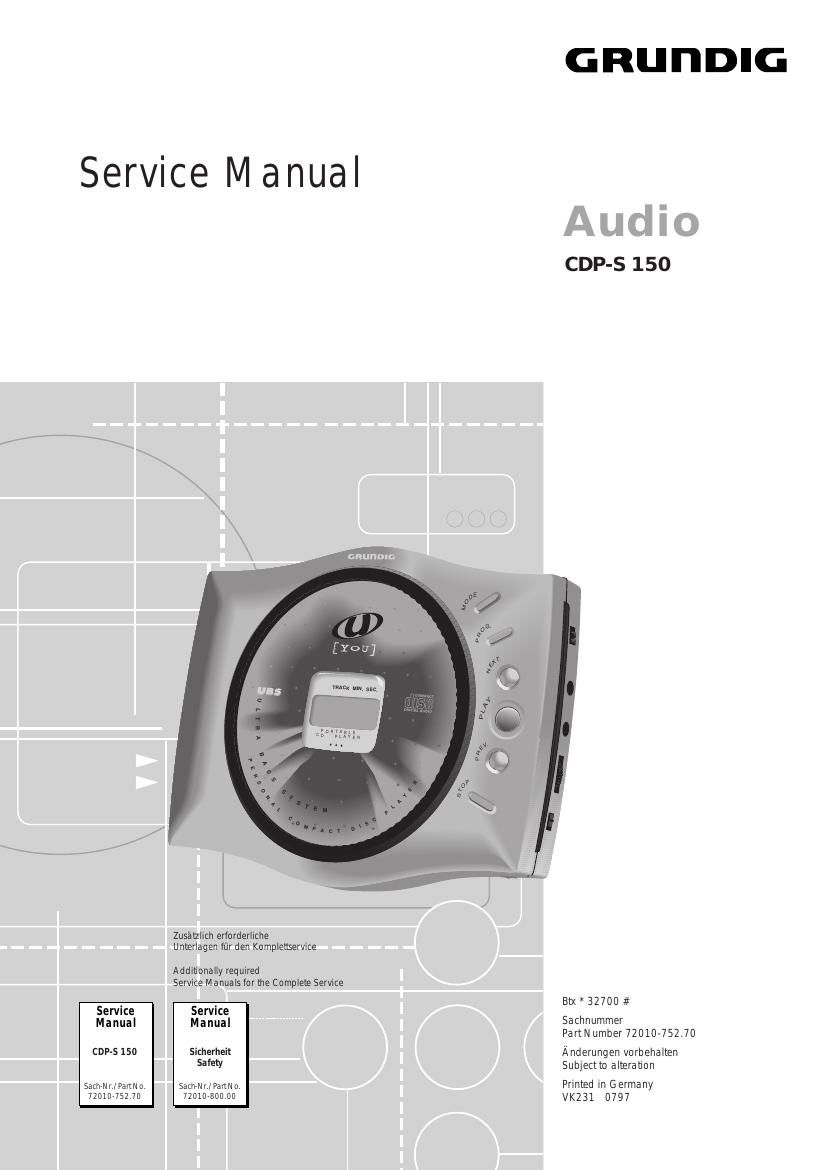 Grundig CDPS 150 Service Manual