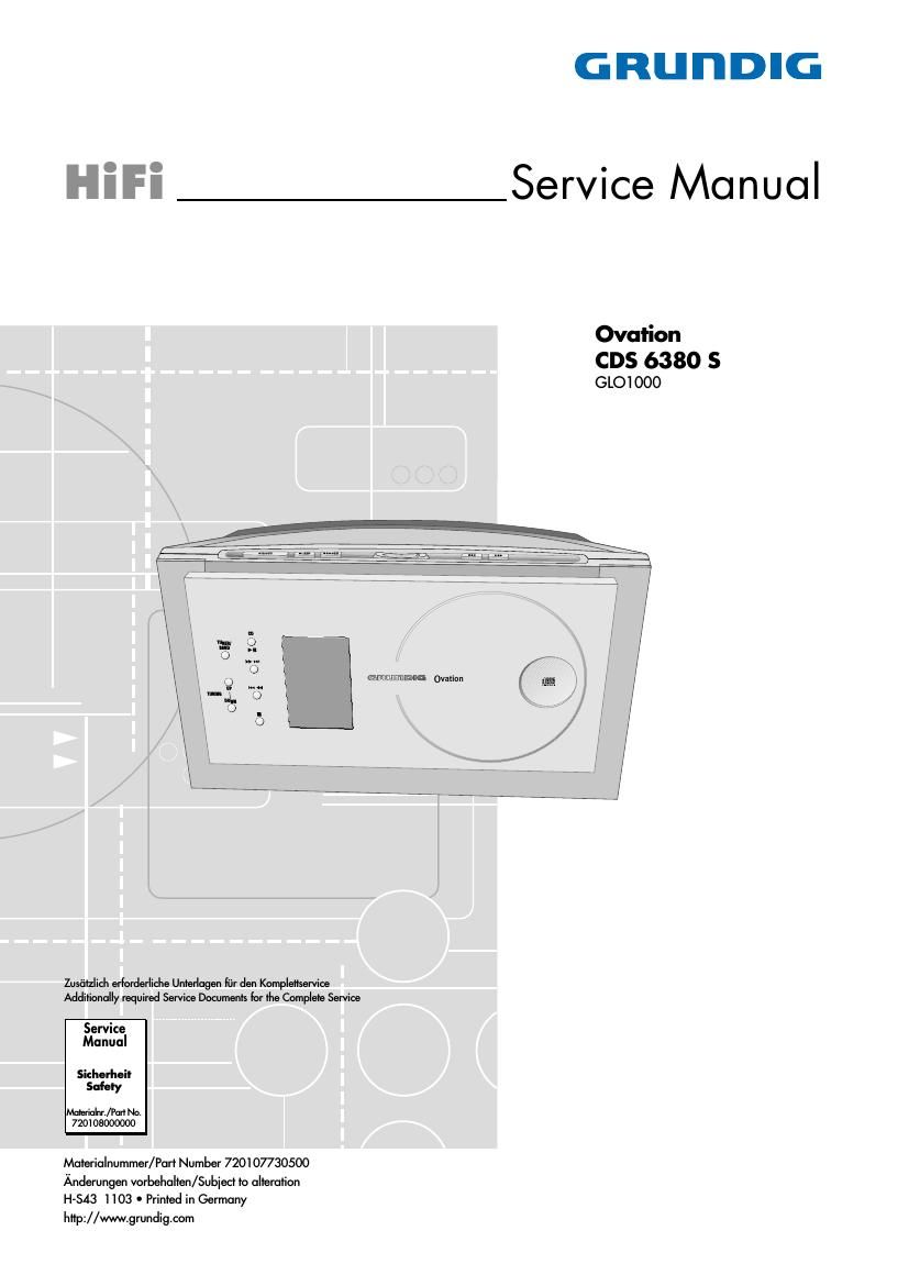 Grundig CDS 6380 S Service Manual