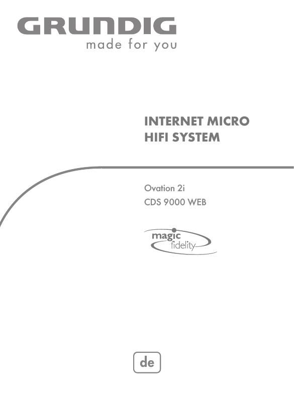 Grundig CDS 9000 WEB Service Manual
