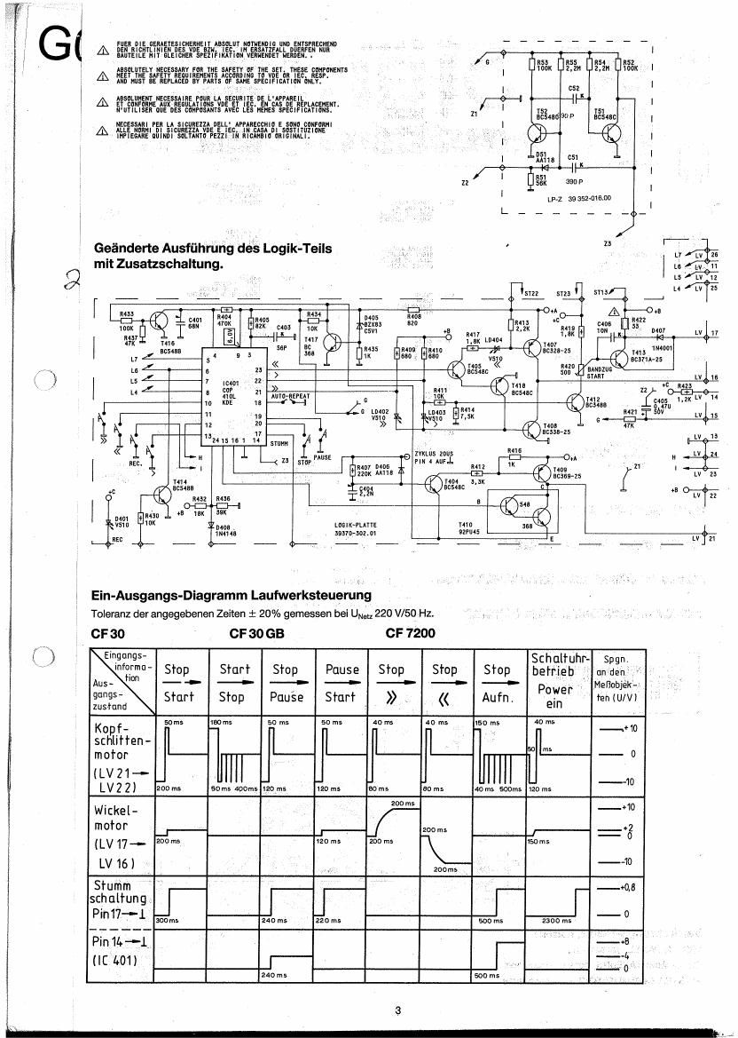 Grundig CF 30 Schematic