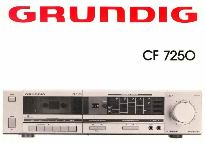 Grundig CF 7250 Owners Manual