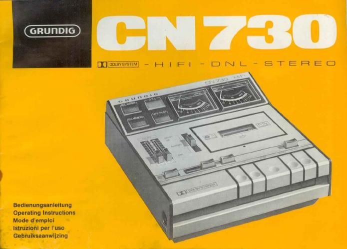 Grundig CN 730 Owners Manual
