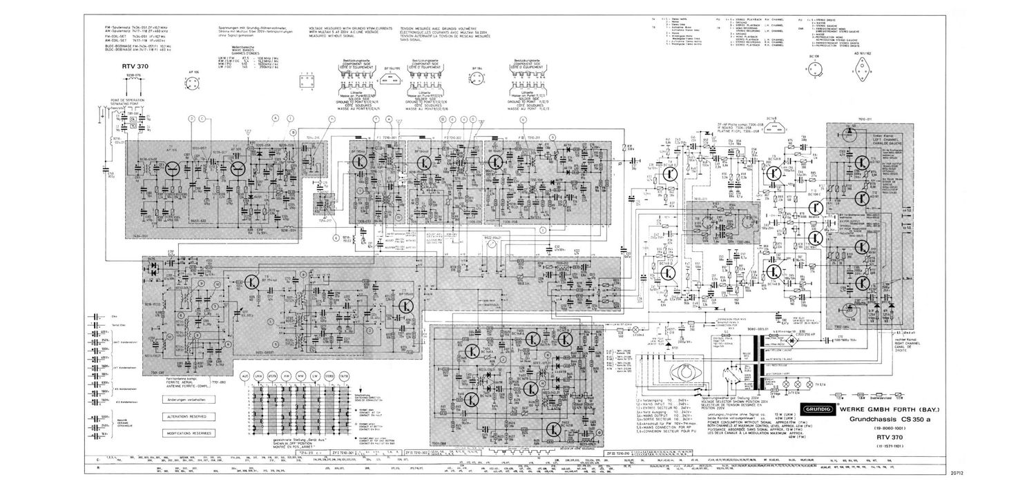 Grundig CS 350 A Schematic