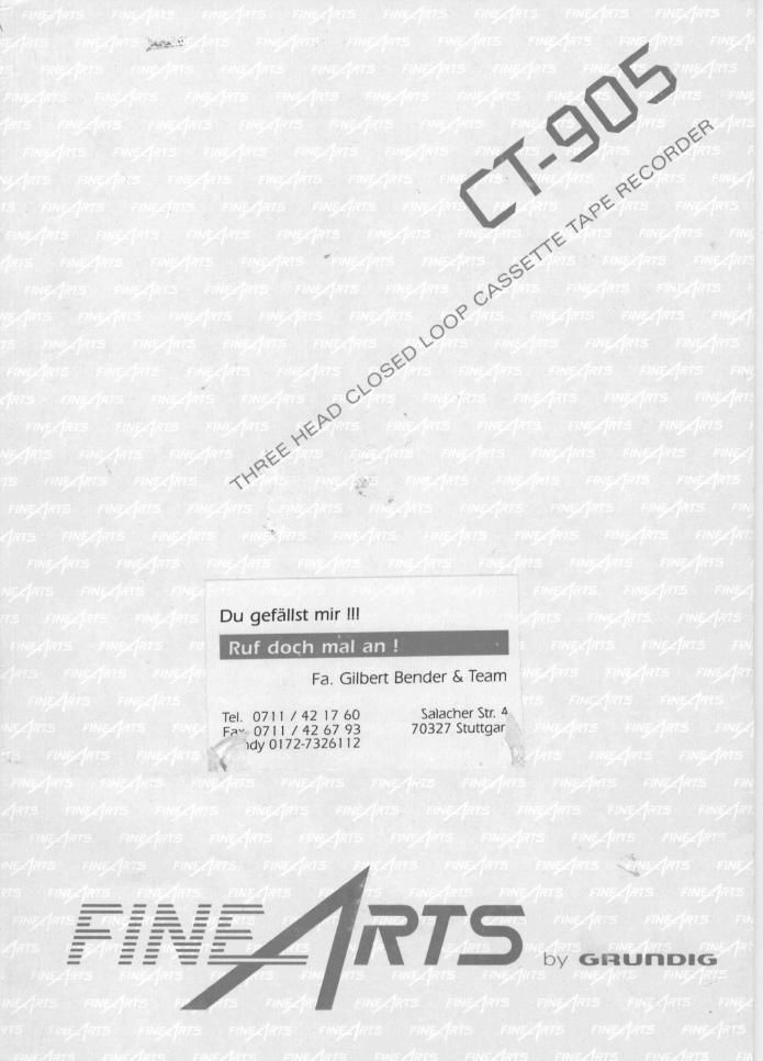 Grundig CT 905 Owners Manual