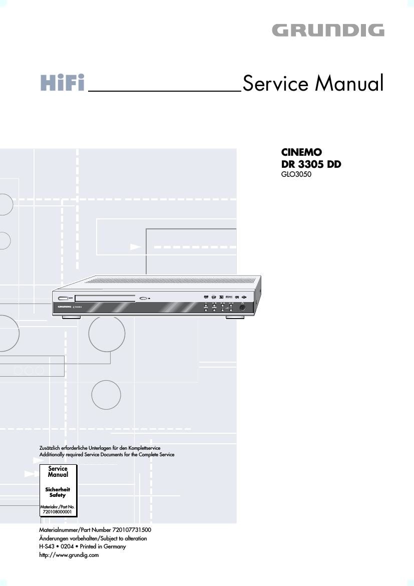 Grundig Cinemo DR 3305 DD Service Manual