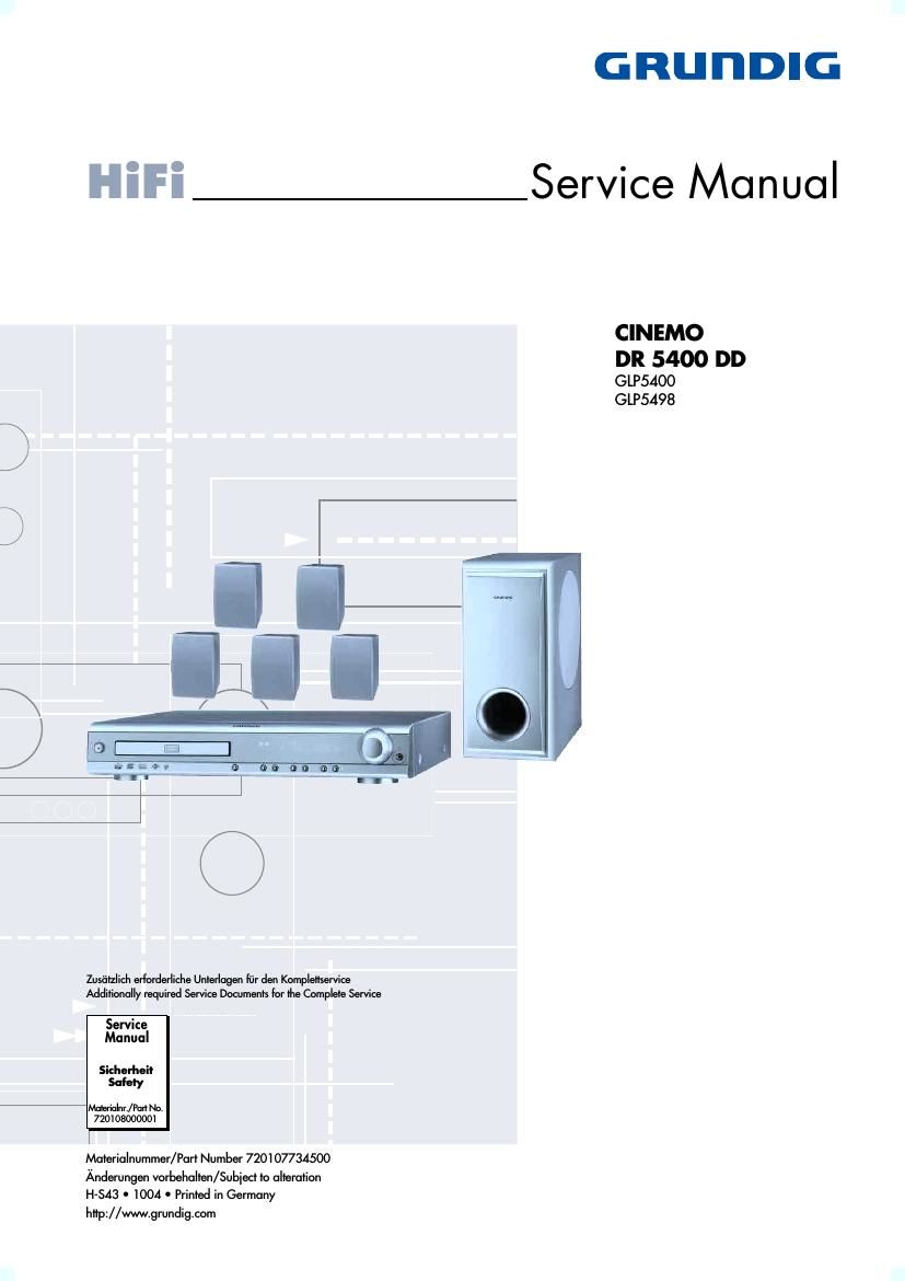 Grundig Cinemo DR 5400 DD Service Manual