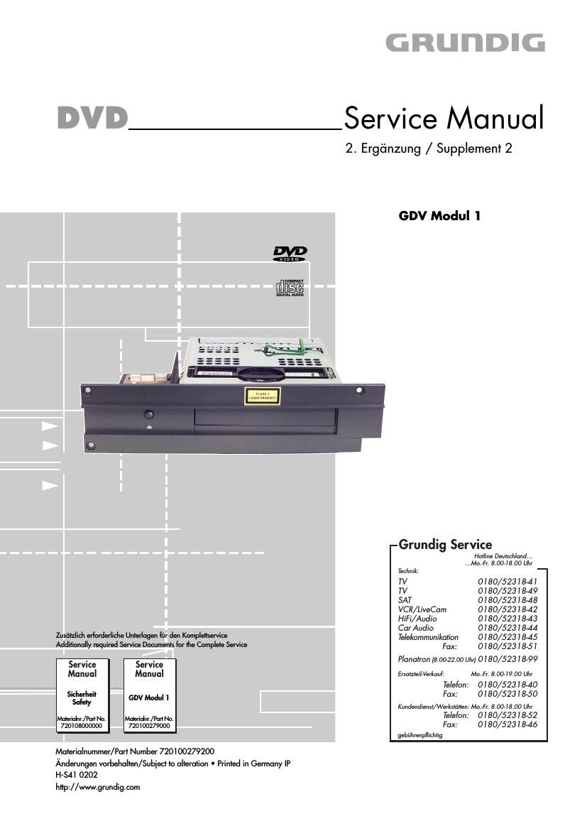 Grundig DVD Service Manual