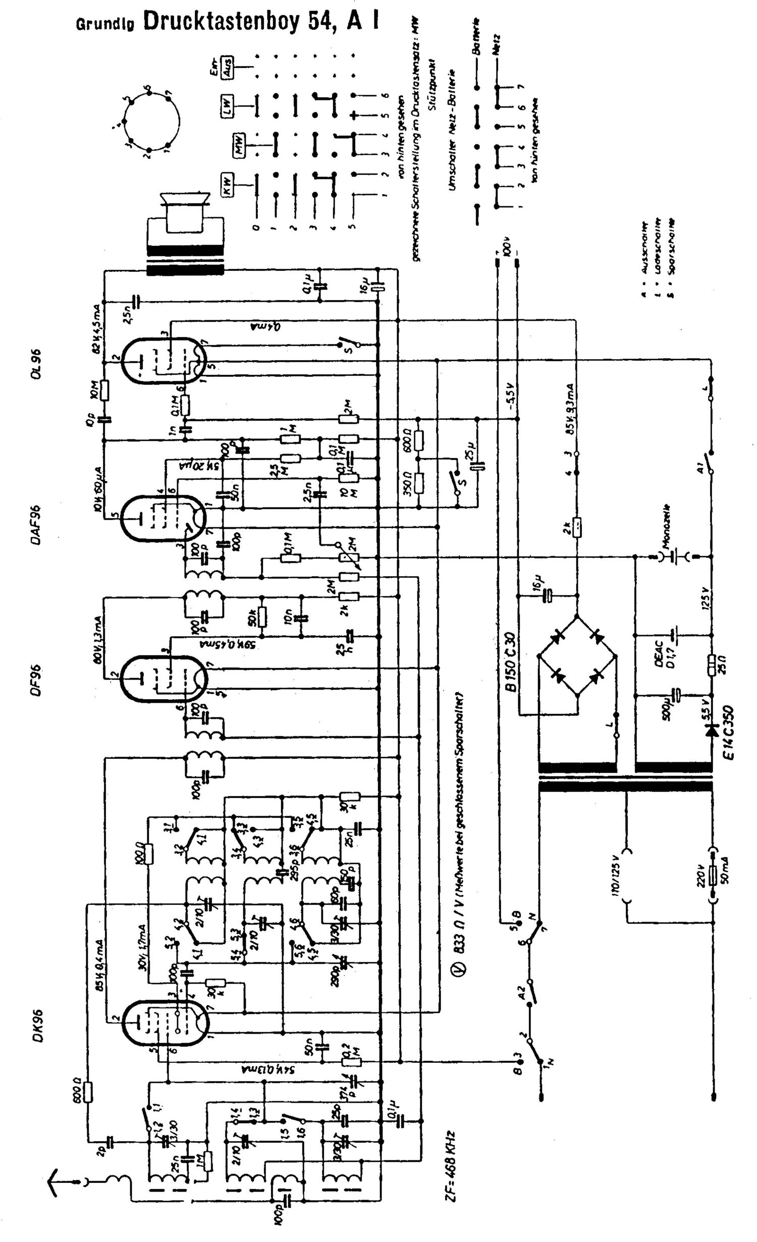 Grundig DrucktastenBoy 54 Schematic