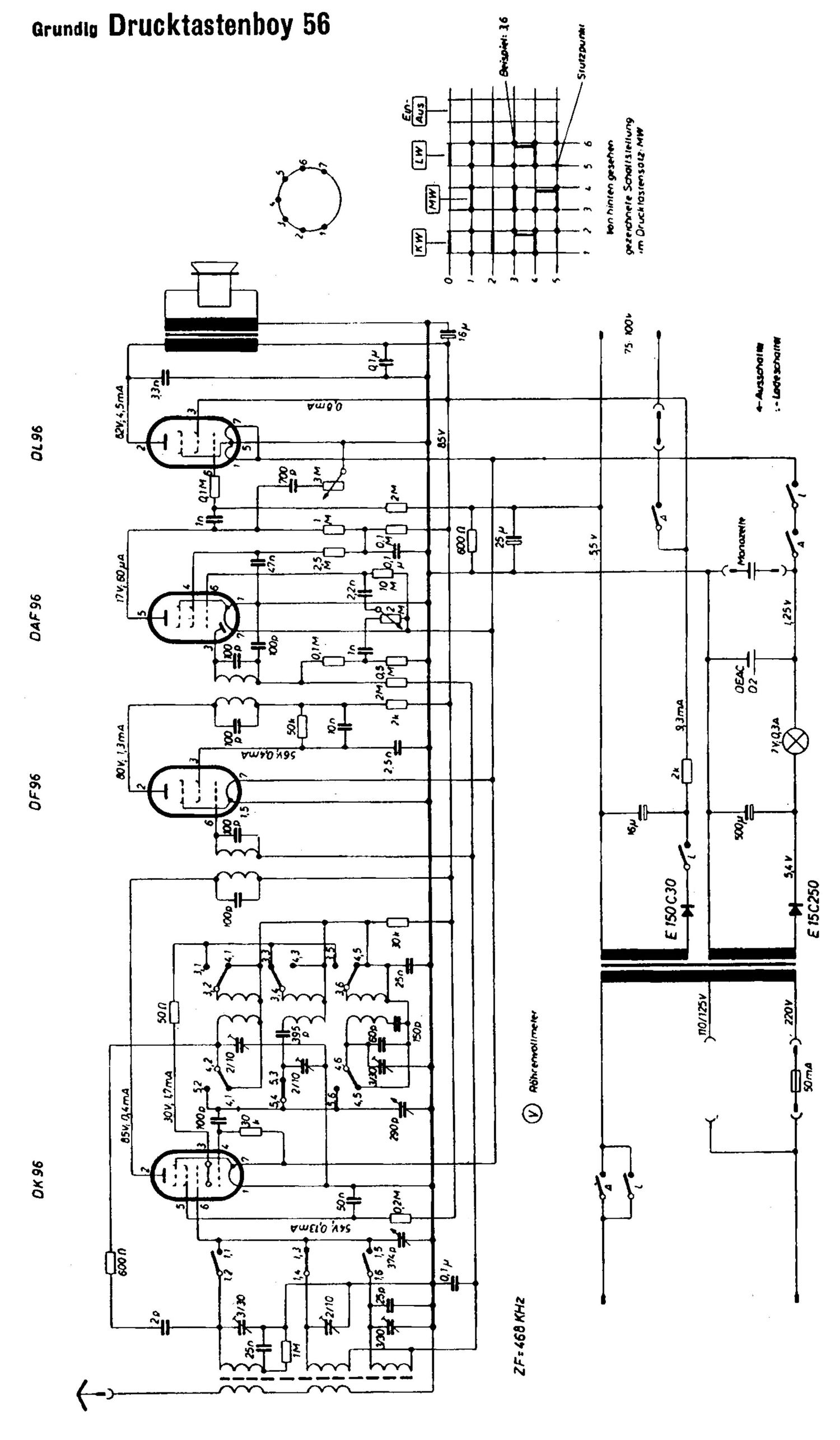 Grundig DrucktastenBoy 56 Schematic