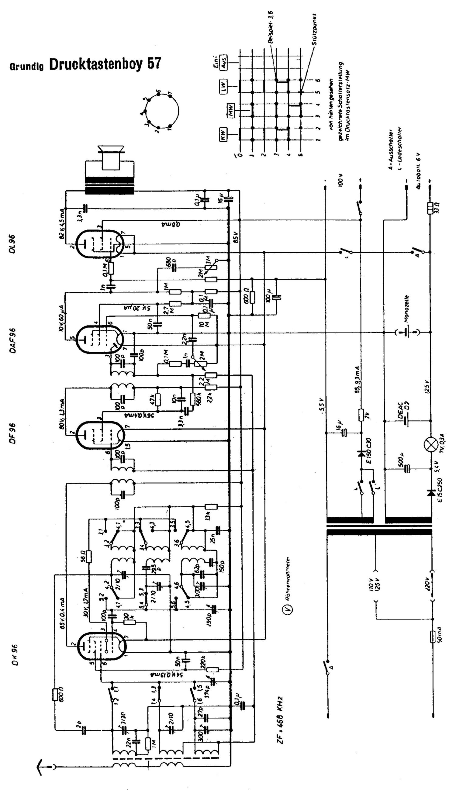 Grundig DrucktastenBoy 57 Schematic