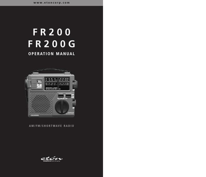 Grundig FR 200 G Owners Manual