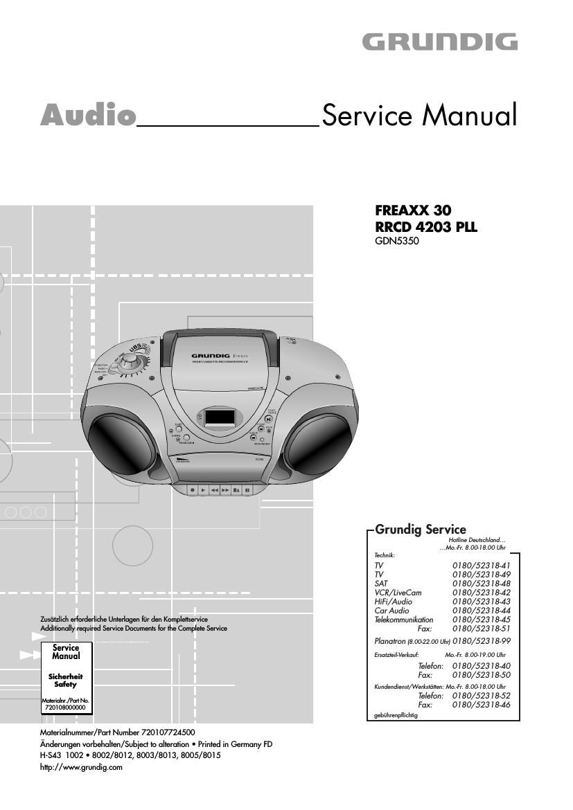 Grundig FREAXX 30 Service Manual