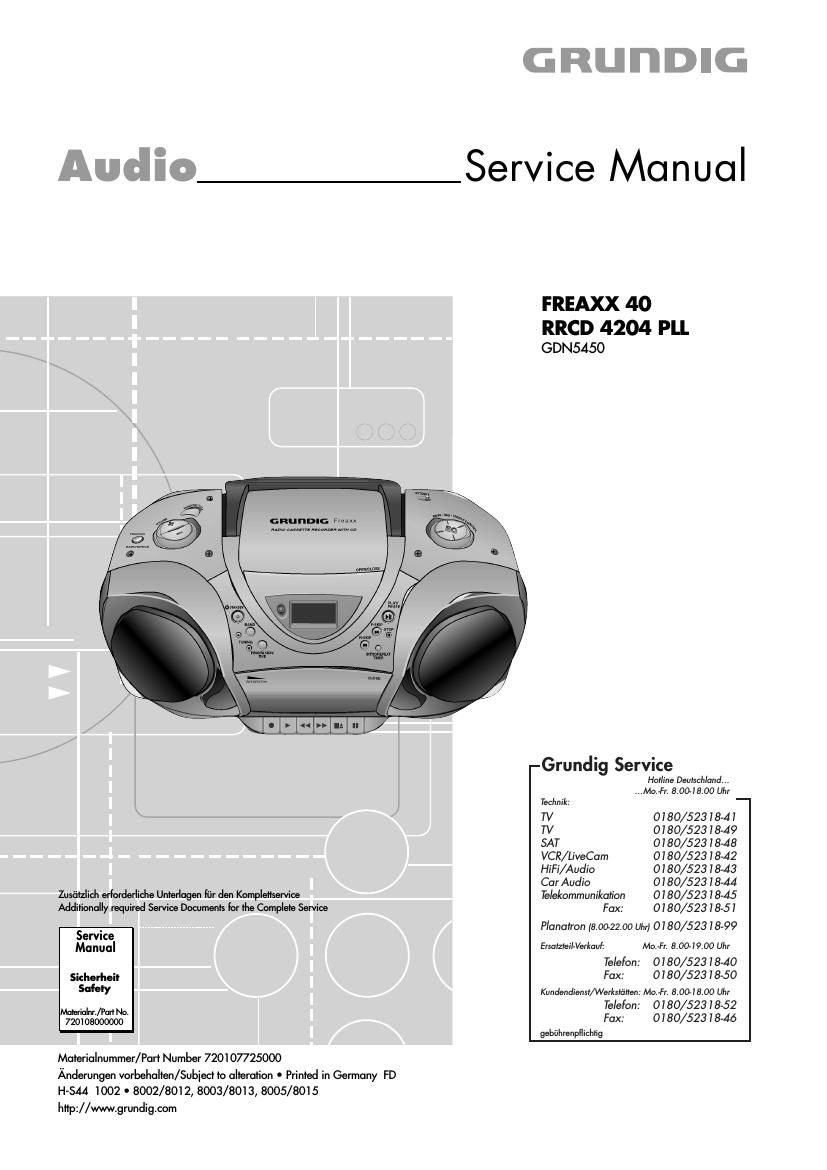 Grundig FREAXX 40 Service Manual