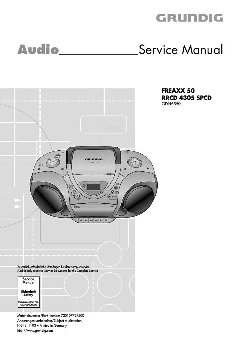 Grundig FREAXX 50 Service Manual